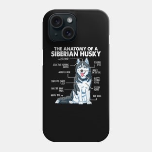 Funny Anatomy Siberian Husky Dog Lover Phone Case