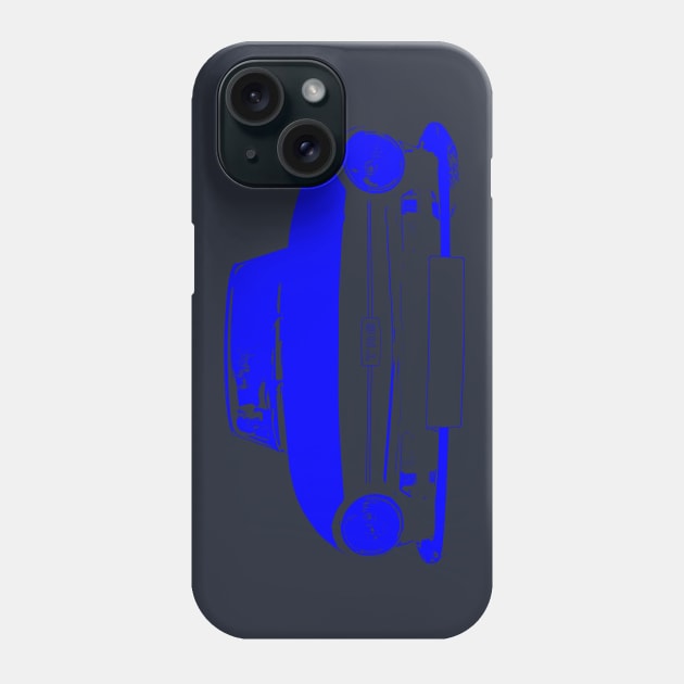 Triumph TR6 1970s classic British sports car monoblock blue Phone Case by soitwouldseem