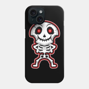 Cute Kawaii Chibi Skeleton Halloween Phone Case