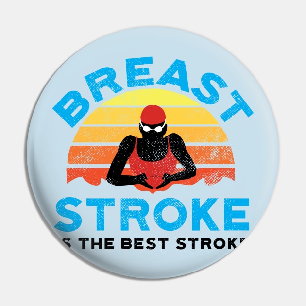 Retro Womens Breast Stroke Swimmer Pin by atomguy