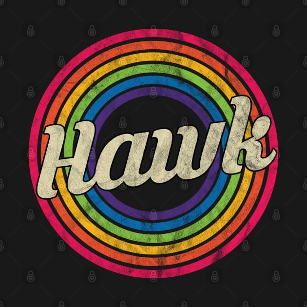 Hawk - Retro Rainbow Faded-Style by MaydenArt