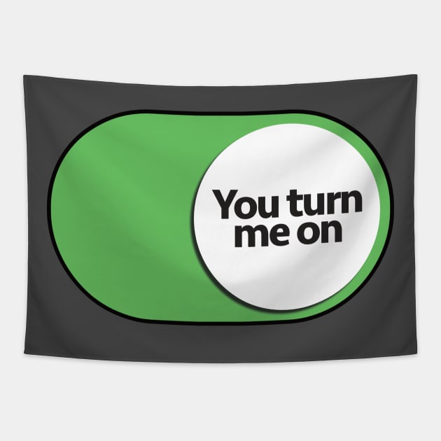 Apple Toggle - You Turn Me On Tapestry by geekers25