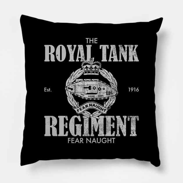 The Royal Tank Regiment (Distressed) Pillow by TCP