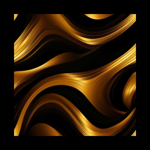 Golden Harmony: Abstract Stripes in Luxe Gold by star trek fanart and more