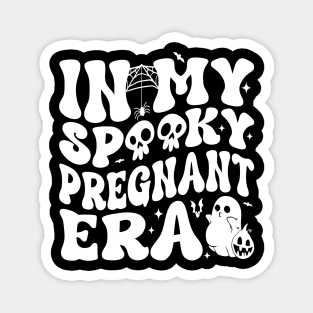 In My Spooky Pregnant Era Ghost Halloween Pregnant Mom Women Magnet