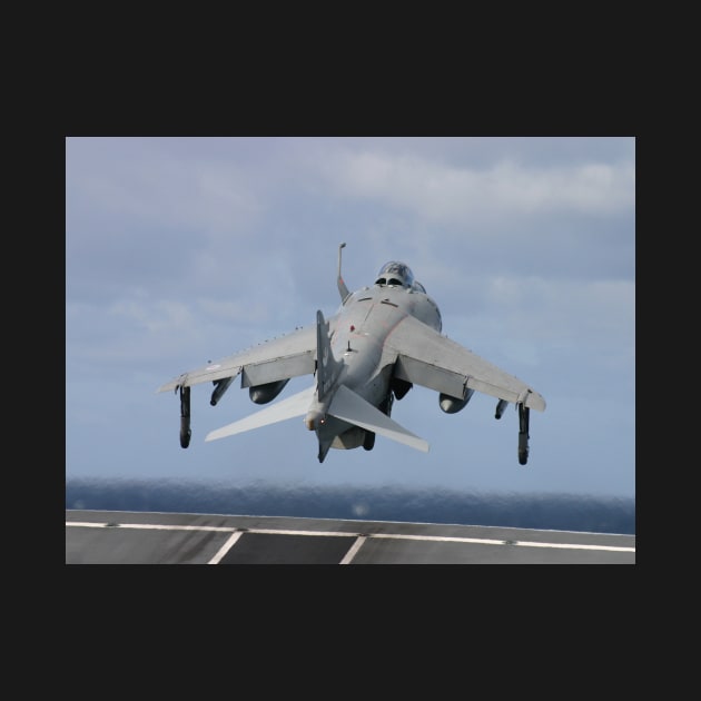 Sea Harrier Launching from HMS Illustrious. by captureasecond