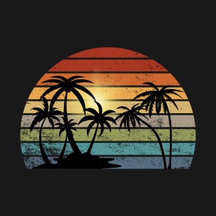 Palm Tree Retro Vintage Sunset T-Shirt