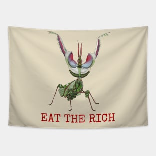 Eat the Rich, idolomantis diabolica, Devil’s Flower Mantis Tapestry