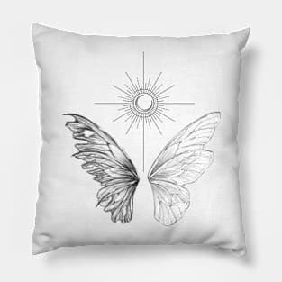 Yin Yang Butterfly Pillow