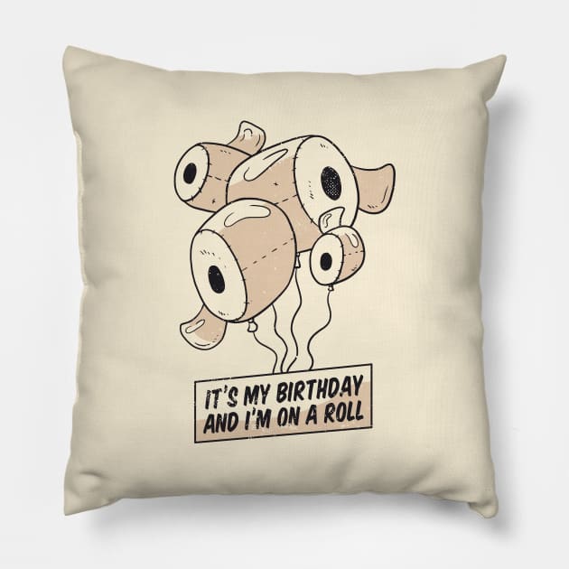 Toilet Paper funny Birthday gift Pillow by LR_Collections