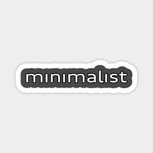 Minimalist (white on black) Magnet