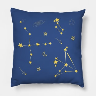 The Summer Triangle Cygnus Lyra and Aquila Constellations Pillow