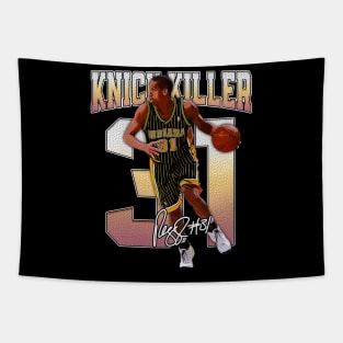 Reggie Miller Choke Sign Basketball Legend Signature Vintage Retro 80s 90s Bootleg Rap Style Tapestry