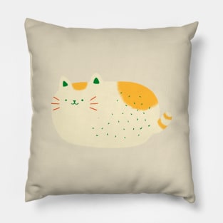 Orange-Spotted Cat Loaf Pillow