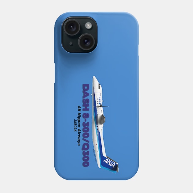 DeHavilland Canada Dash 8-300/Q300 - All Nippon Airways Phone Case by TheArtofFlying