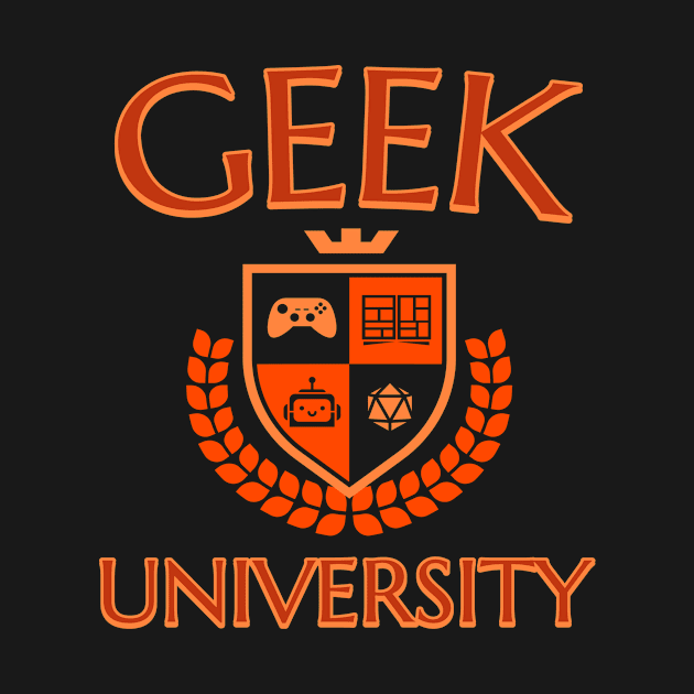 Funny Geek University With Game Controller For Nerds by ExprezzDesigns