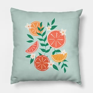 Citrus on Mint Pillow