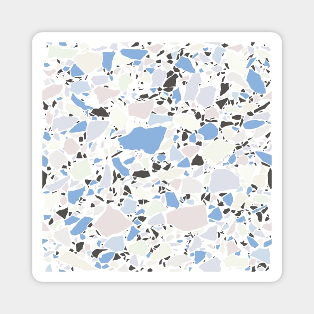 Terrazzo in Light Blue and Pastels Magnet by matise