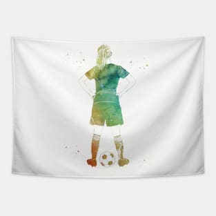 Soccer Player Girl Tapestry