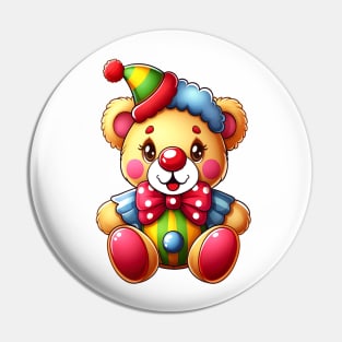 Cute Clown Bear Kawaii Pin