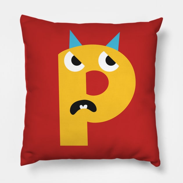 P Letter Pillow by Mako Design 