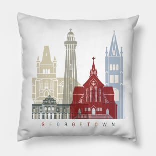 Georgetown skyline poster Pillow