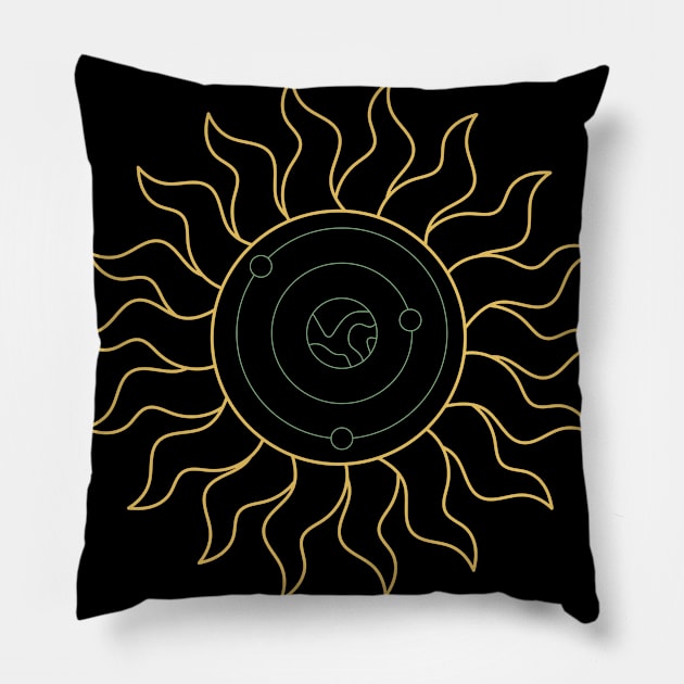 Solar system in the sun Pillow by WiliamGlowing