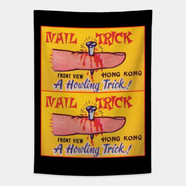 NAIL TRICK Tapestry by CS77