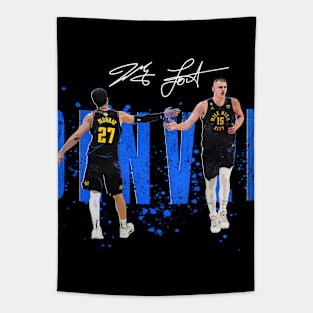 Jokic and Murray - Comics style Tapestry