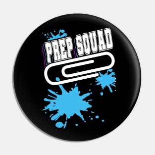 Prep Squad Team Work Splatter Blue Pin