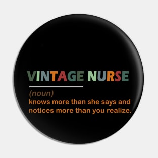 Vintage nurse noun Gift Pin