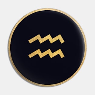 Aquarius Zodiac Sign Symbol Pin