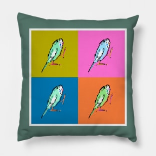 Happy Parakeets Pillow