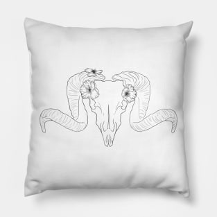 Sheep Skull Pillow
