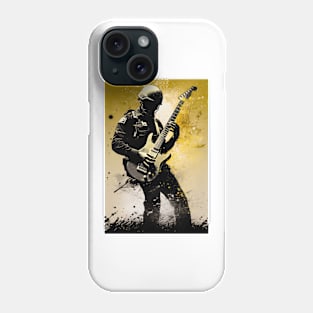 Swat Officer Shredding On The Electric Guitar Phone Case