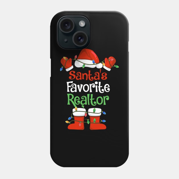 Santa's Favorite Realtor Funny Christmas Pajamas Phone Case by cloverbozic2259lda