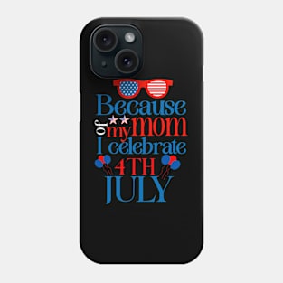 4th of July Independence Day top. Cute military 4th of July girls, boys Phone Case