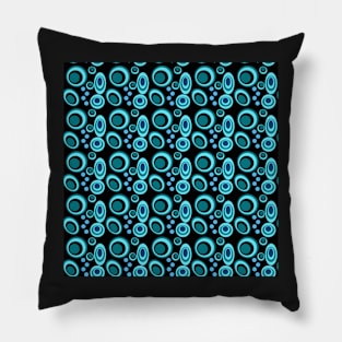 Underwater Bubbles Retro Circles Pillow