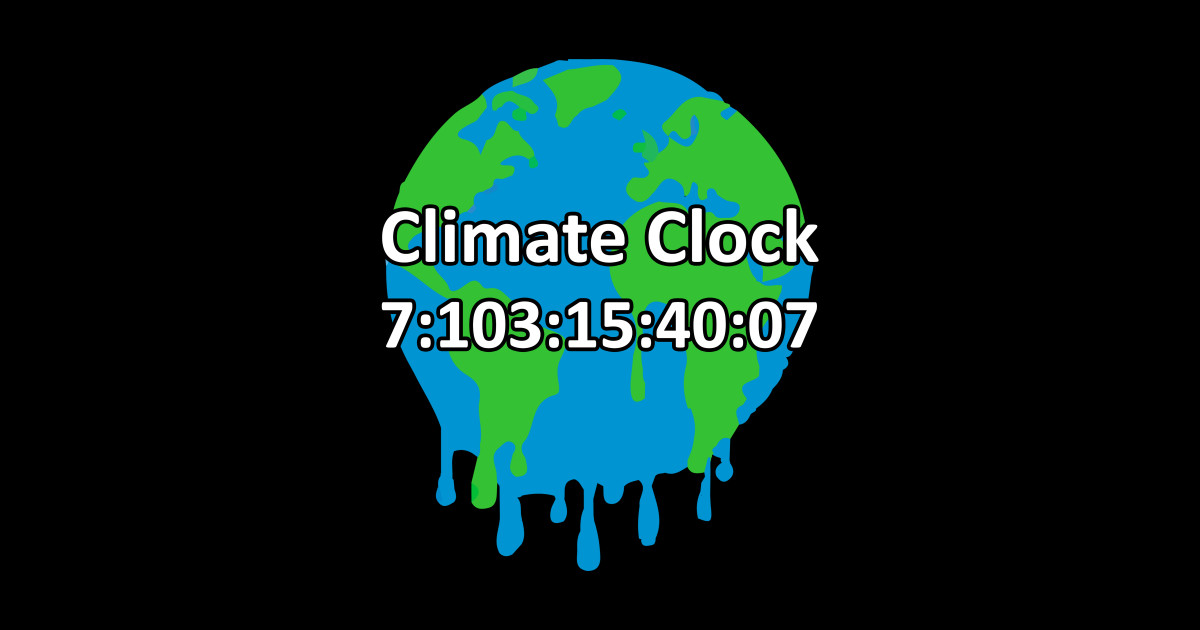 Climate Change Clock Global Warming Global Warming TShirt TeePublic