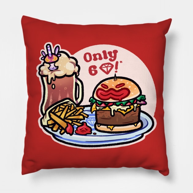 Wacky Meal! Pillow by Garchompula