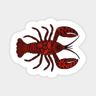 Lobster (black and red horizontal) Magnet