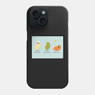 Bean Characters , Baked, Navy and Jelly bean Phone Case