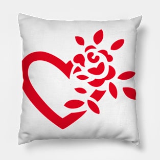 Love Flower Design Pillow