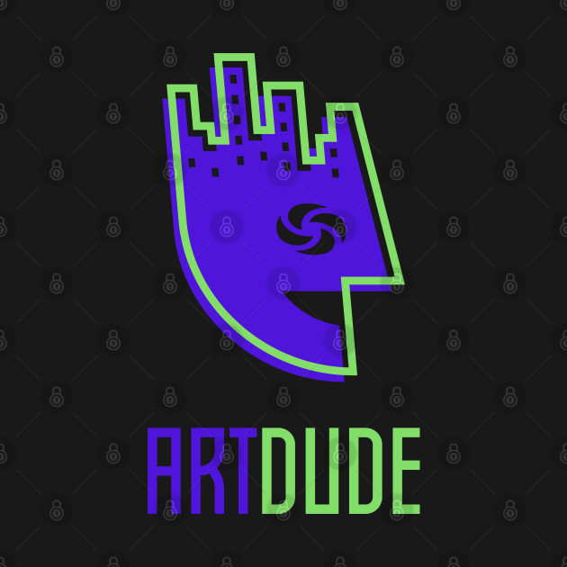 YourArtDude Logo In Blue And Lime by yourartdude