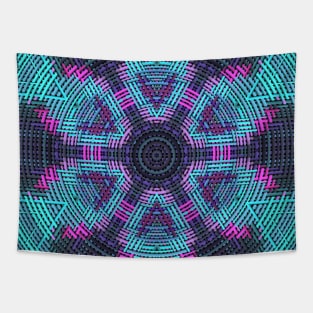 Weave Mandala Blue Pink and Purple Tapestry