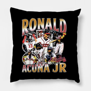 Ronald Acuna Jr. Vintage Bootleg Pillow