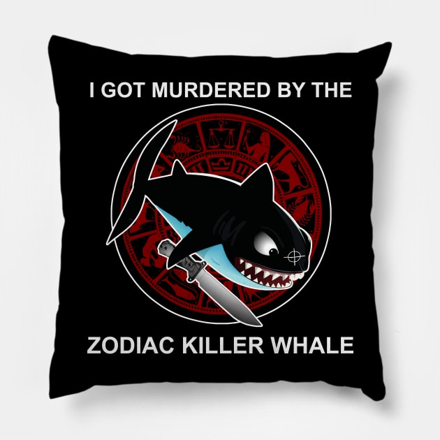 Zodiac Killer Whale Pillow by Bob Rose