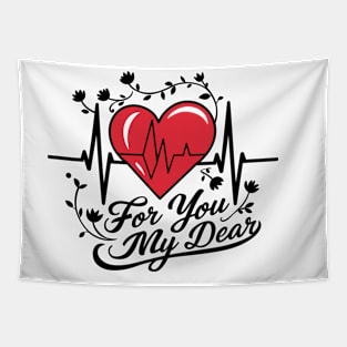 Romantic heartbeat for you heart beat lover Tapestry