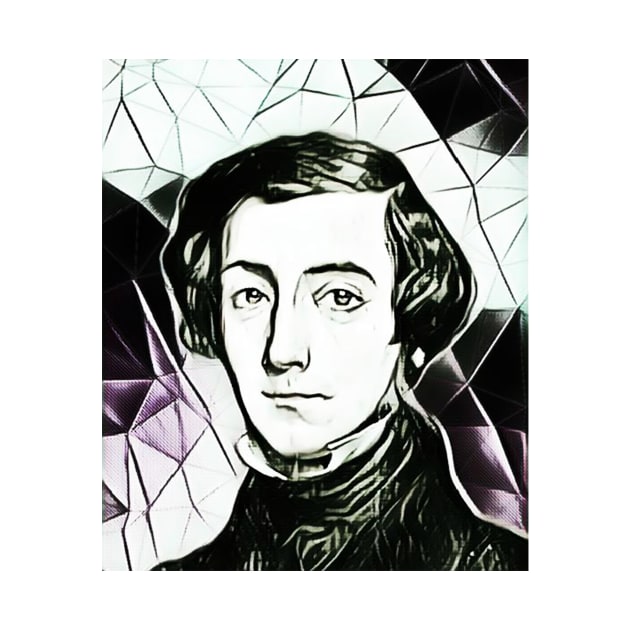 Alexis de Tocqueville Black And White Portrait | Alexis de Tocqueville Artwork 3 by JustLit