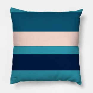 A refined merger of Oxford Blue, Blue Sapphire, Christmas Blue, Italian Sky Blue and Pale Pink stripes. Pillow